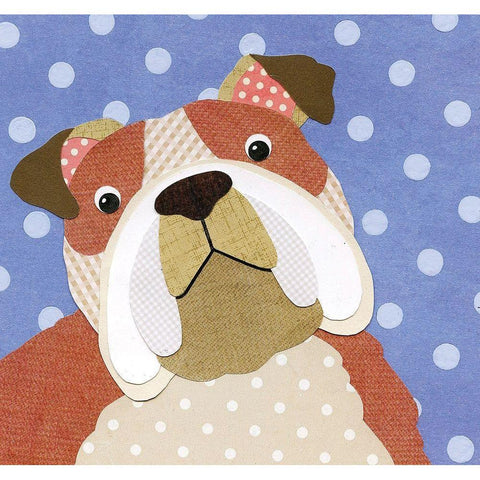 Puppy Black Modern Wood Framed Art Print by P.S. Art