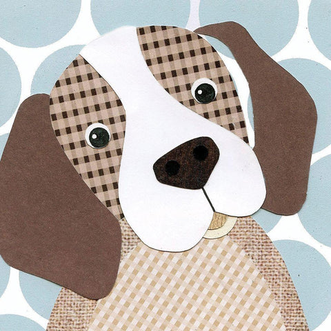 Puppy II White Modern Wood Framed Art Print by P.S. Art