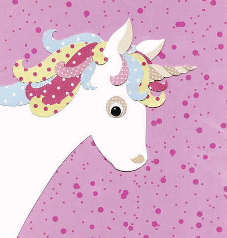 Unicorn White Modern Wood Framed Art Print with Double Matting by P.S. Art