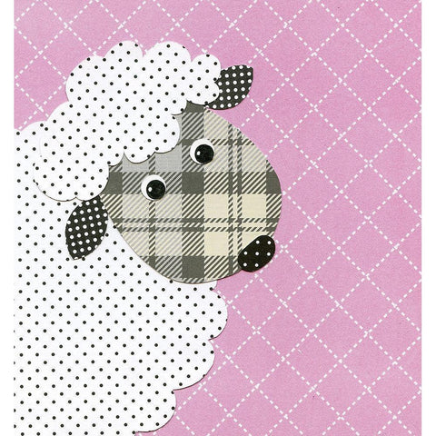 Sheep Black Modern Wood Framed Art Print by P.S. Art