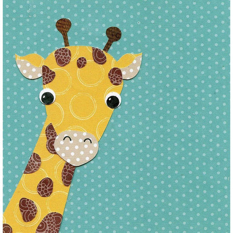 Giraffe Black Modern Wood Framed Art Print by P.S. Art