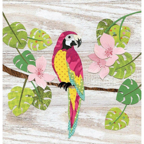 Parrott Gold Ornate Wood Framed Art Print with Double Matting by P.S. Art