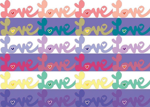 Love White Modern Wood Framed Art Print with Double Matting by P.S. Art