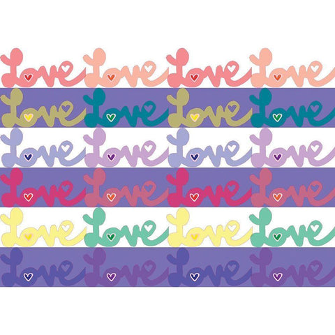 Love Black Modern Wood Framed Art Print by P.S. Art