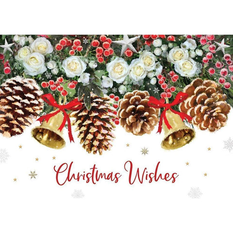 Christmas Wishes Gold Ornate Wood Framed Art Print with Double Matting by P.S. Art