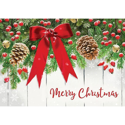 Merry Christmas White Modern Wood Framed Art Print by P.S. Art