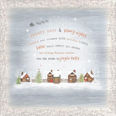Frosty Days and Starry Nights White Modern Wood Framed Art Print with Double Matting by P.S. Art