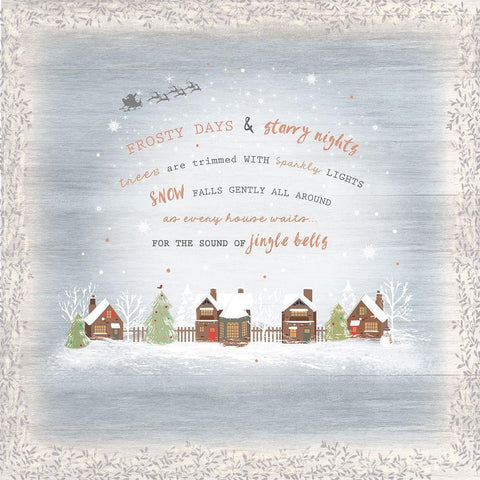 Frosty Days and Starry Nights Black Modern Wood Framed Art Print with Double Matting by P.S. Art