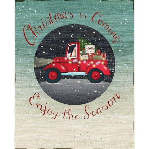 Christmas is Coming Gold Ornate Wood Framed Art Print with Double Matting by P.S. Art