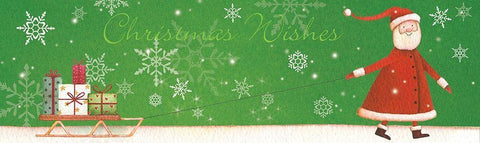 Christmas Wishes II White Modern Wood Framed Art Print with Double Matting by P.S. Art