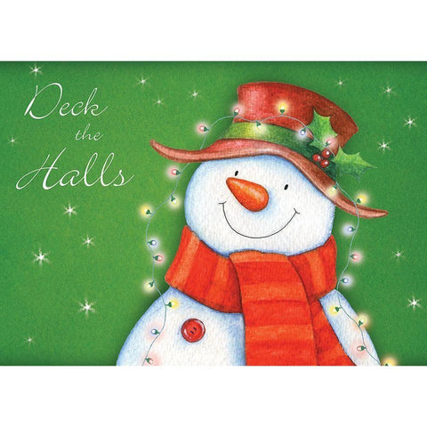 Deck the Halls Gold Ornate Wood Framed Art Print with Double Matting by P.S. Art