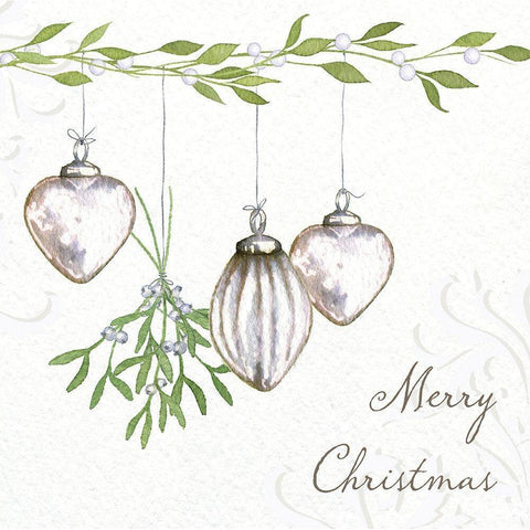 Merry Christmas White Modern Wood Framed Art Print by P.S. Art