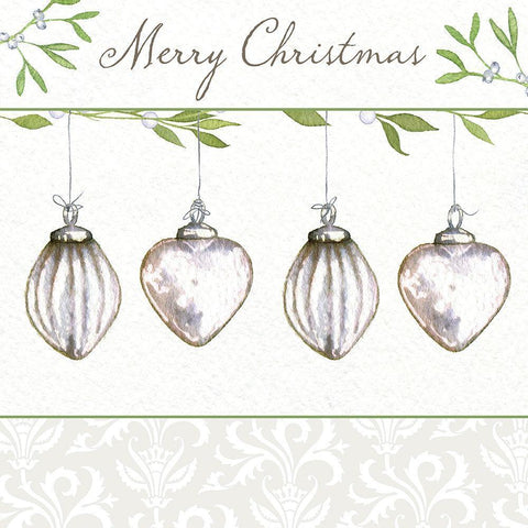 Merry Christmas White Modern Wood Framed Art Print by P.S. Art