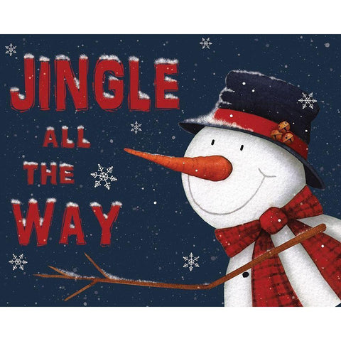 Jingle All the Way Black Modern Wood Framed Art Print with Double Matting by P.S. Art