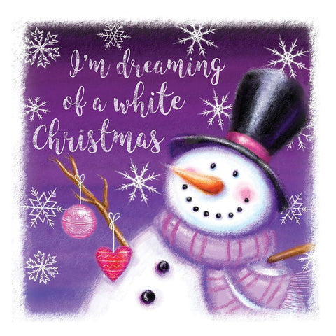 White Christmas White Modern Wood Framed Art Print by P.S. Art