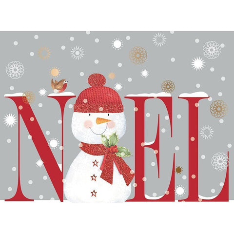 Noel White Modern Wood Framed Art Print by P.S. Art