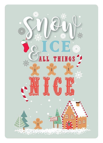All Things Nice White Modern Wood Framed Art Print with Double Matting by P.S. Art