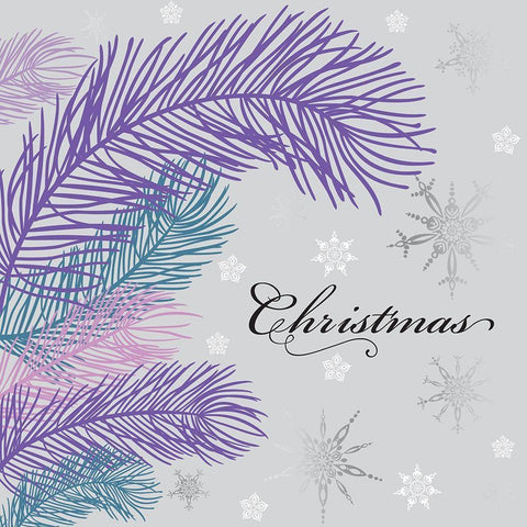 Christmas White Modern Wood Framed Art Print by P.S. Art