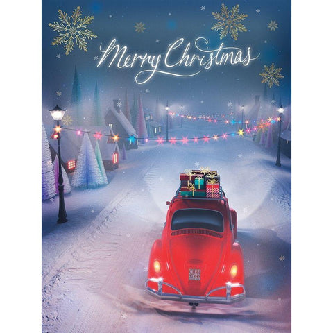 Merry Christmas White Modern Wood Framed Art Print by P.S. Art