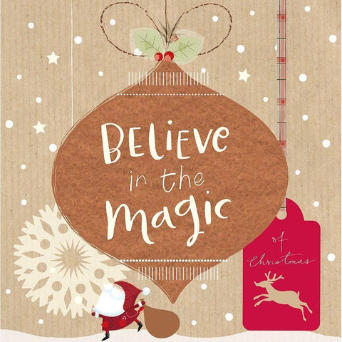 Believe in the Magic White Modern Wood Framed Art Print by P.S. Art