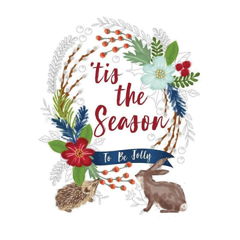 Tis the Season II Black Modern Wood Framed Art Print by P.S. Art