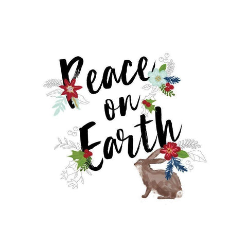 Peace on Earth Gold Ornate Wood Framed Art Print with Double Matting by P.S. Art