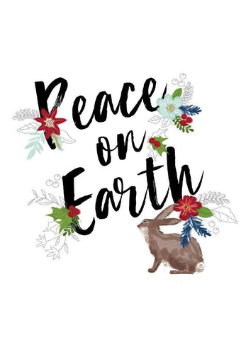 Peace on Earth Black Ornate Wood Framed Art Print with Double Matting by P.S. Art