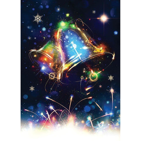 Jingle Bells White Modern Wood Framed Art Print by P.S. Art