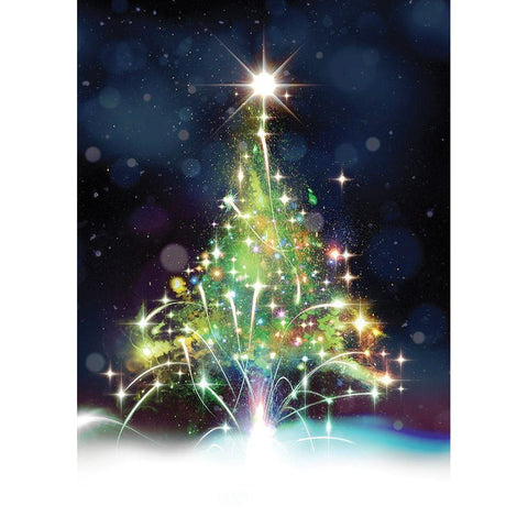 Oh Christmas Tree Black Modern Wood Framed Art Print by P.S. Art