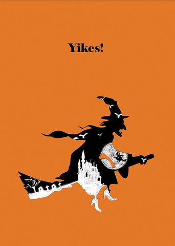 Yikes!  Black Ornate Wood Framed Art Print with Double Matting by P.S. Art