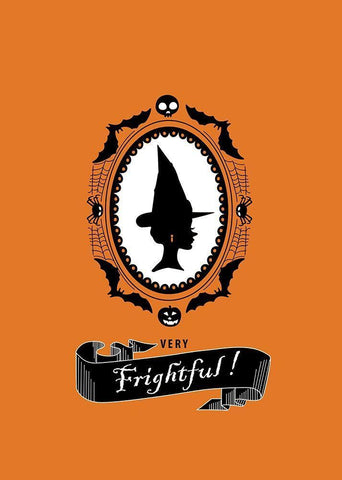 Very Frightful! White Modern Wood Framed Art Print with Double Matting by P.S. Art
