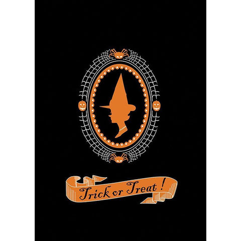 Trick or Treat! Gold Ornate Wood Framed Art Print with Double Matting by P.S. Art