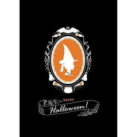 Happy Halloween! Black Modern Wood Framed Art Print by P.S. Art