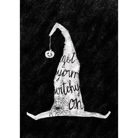 Witch Hat Gold Ornate Wood Framed Art Print with Double Matting by P.S. Art