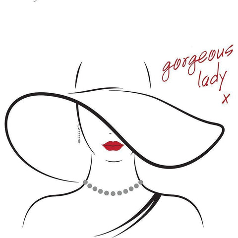 Gorgeous Lady Black Modern Wood Framed Art Print by P.S. Art