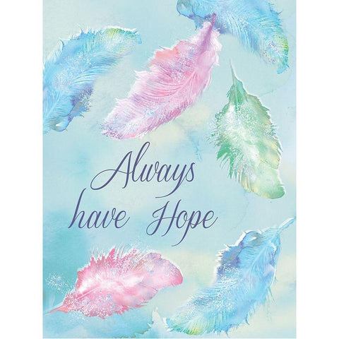 Always Have Hope Black Modern Wood Framed Art Print with Double Matting by P.S. Art
