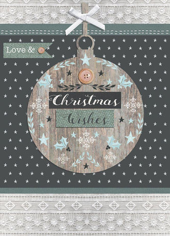 Christmas Wishes White Modern Wood Framed Art Print with Double Matting by P.S. Art