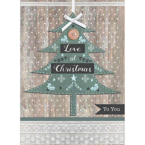 Love at Christmas Black Modern Wood Framed Art Print by P.S. Art