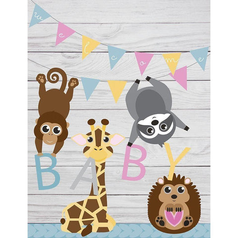 Baby Black Modern Wood Framed Art Print by P.S. Art