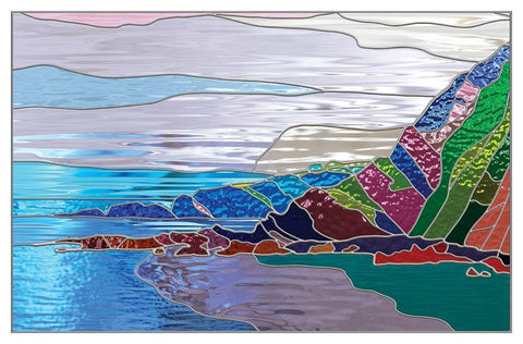 Ocean Black Ornate Wood Framed Art Print with Double Matting by P.S. Art