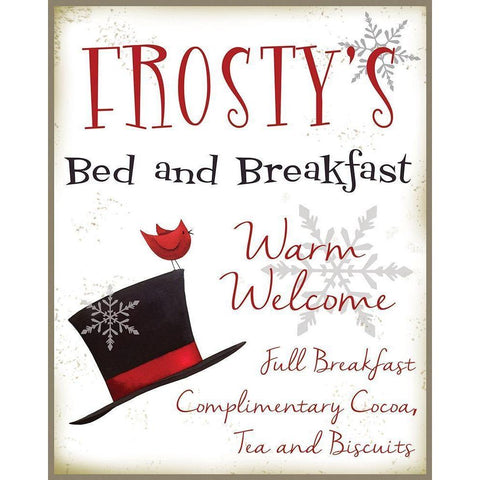 Frosts Bed and Breakfast Black Modern Wood Framed Art Print with Double Matting by P.S. Art