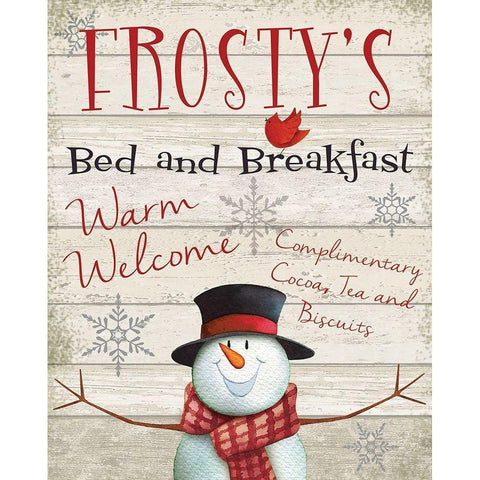 Frostys Bed and Breakfast Black Modern Wood Framed Art Print with Double Matting by P.S. Art