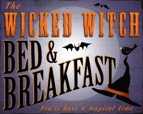 Wicked Witch BandB White Modern Wood Framed Art Print with Double Matting by P.S. Art