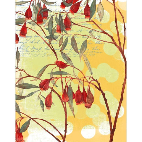 Floral Collage II Gold Ornate Wood Framed Art Print with Double Matting by P.S. Art