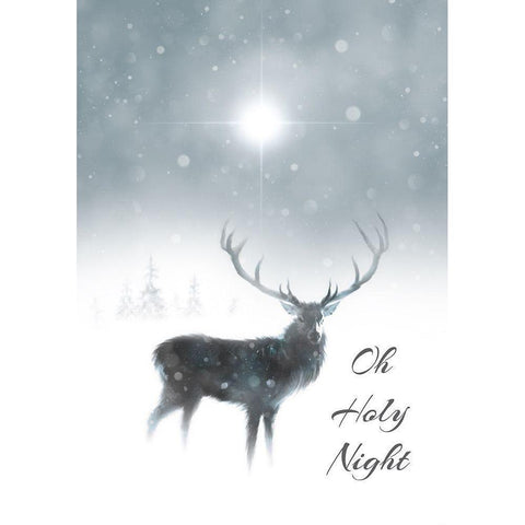 Oh Holy Night Black Modern Wood Framed Art Print by P.S. Art