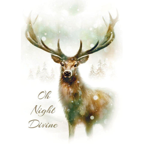 Oh Night Divine Gold Ornate Wood Framed Art Print with Double Matting by P.S. Art