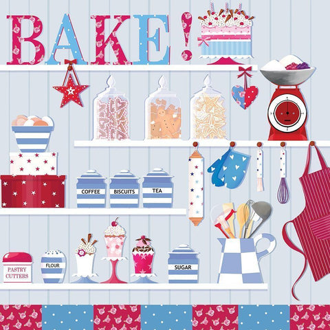 Bake White Modern Wood Framed Art Print with Double Matting by P.S. Art