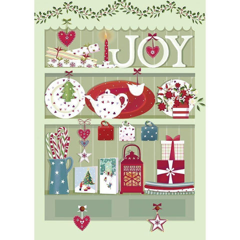 Joy   Black Modern Wood Framed Art Print with Double Matting by P.S. Art