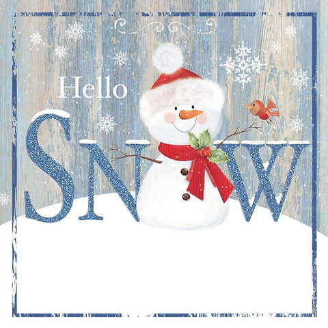 Hello Snow White Modern Wood Framed Art Print by P.S. Art