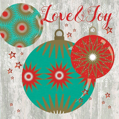 Love and Joy Black Ornate Wood Framed Art Print with Double Matting by P.S. Art